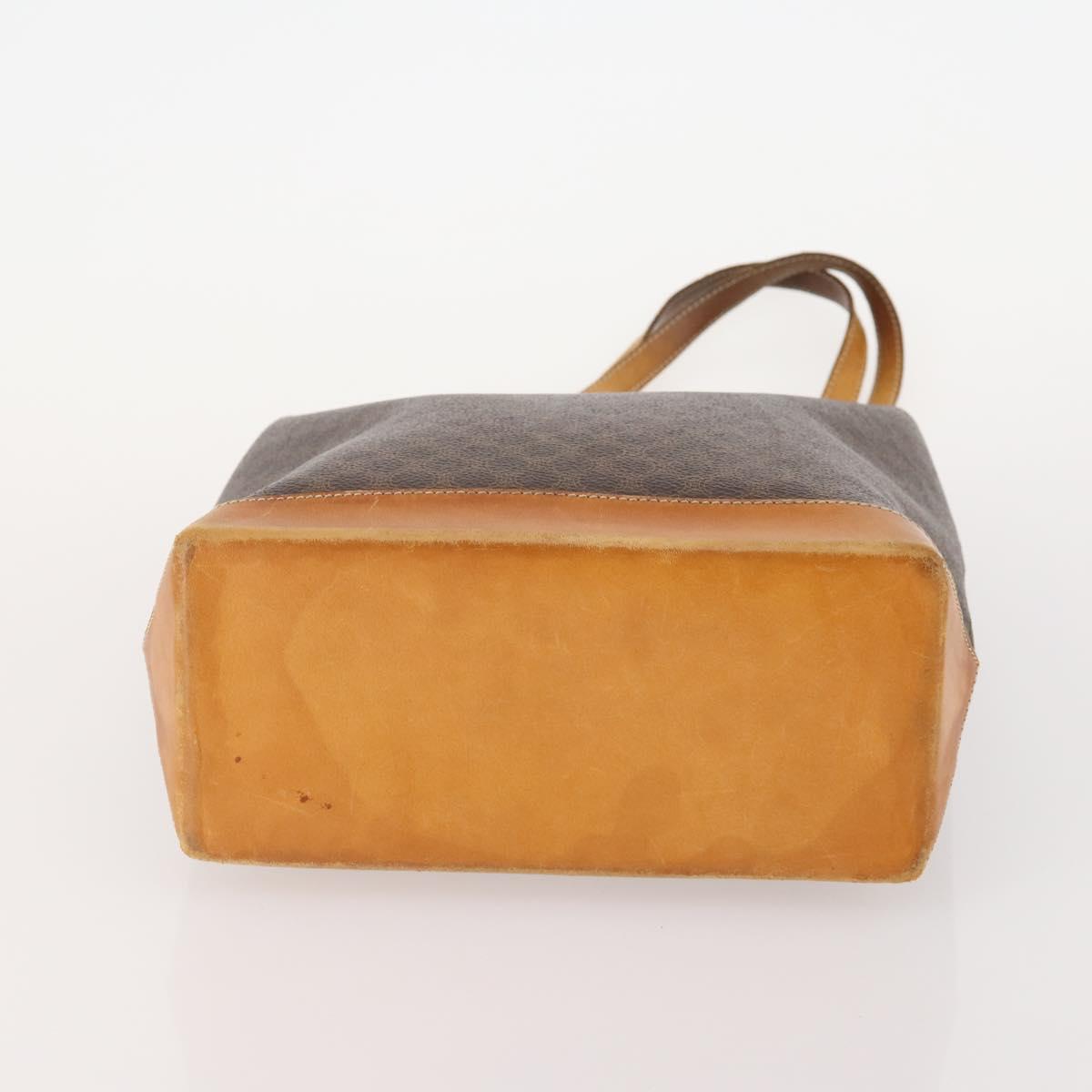 CELINE Macadam Canvas Clutch Bag PVC Leather 2 Set Brown Auth ti3985
