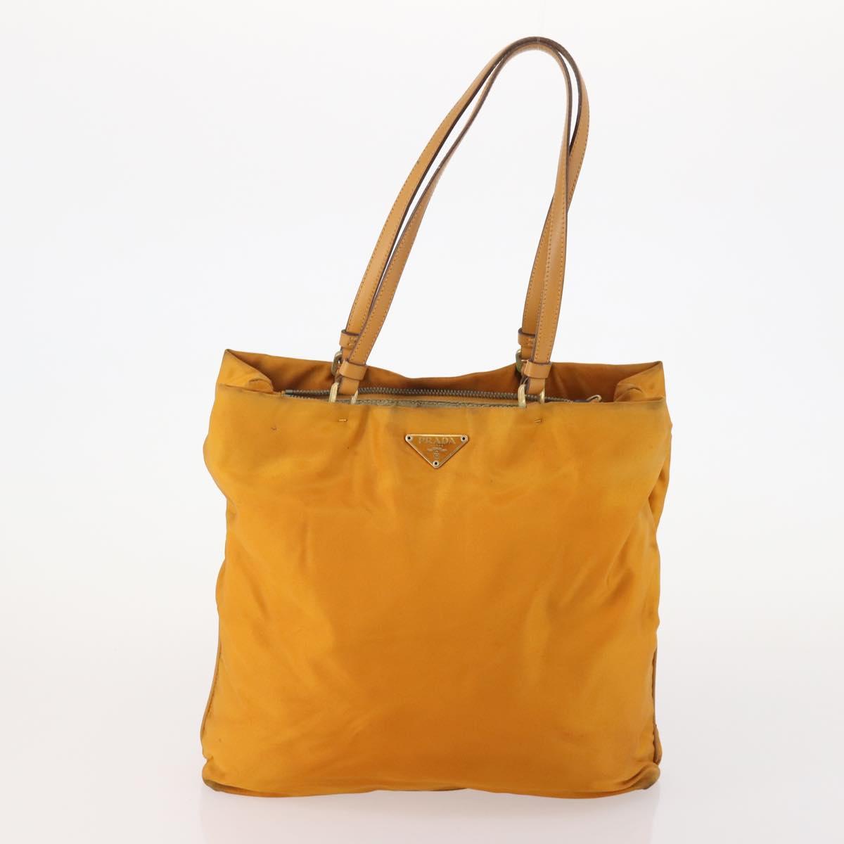 PRADA Shoulder Bag Nylon 2 Set Orange Red Auth ti3988