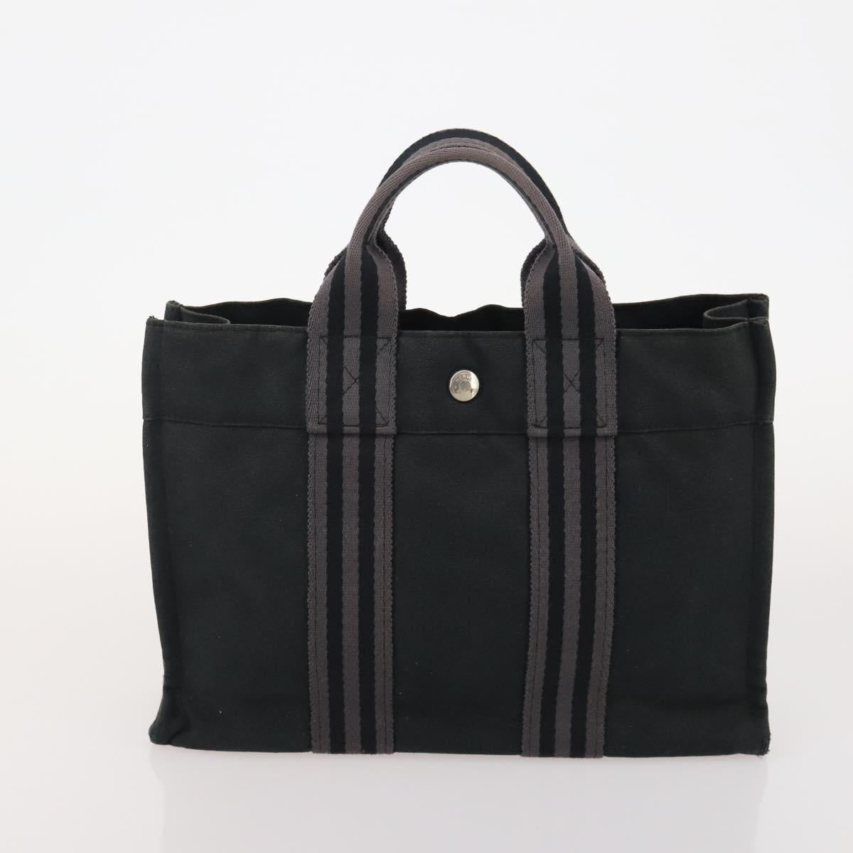 HERMES Fourre Tout Hand Bag Cotton 5 Set Red Gray Black Auth ti3989