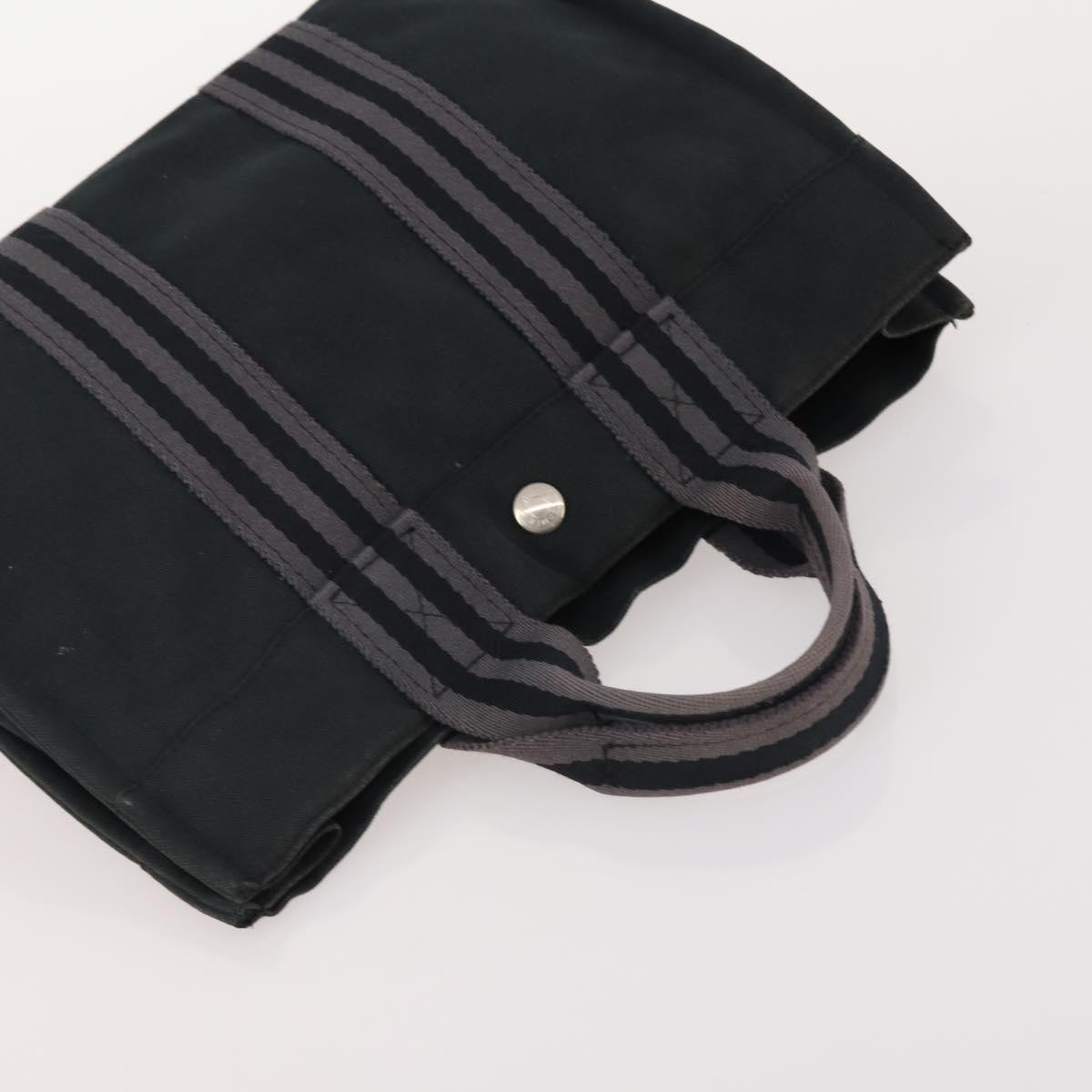 HERMES Fourre Tout Hand Bag Cotton 5 Set Red Gray Black Auth ti3989