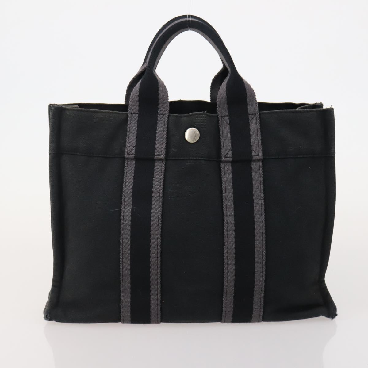 HERMES Fourre Tout Hand Bag Cotton 5 Set Red Gray Black Auth ti3989
