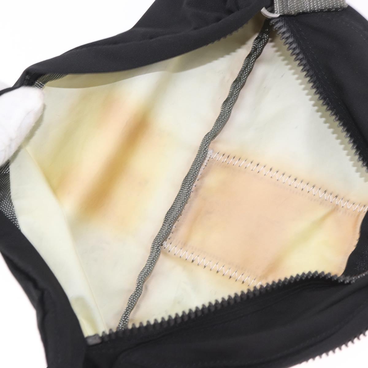 PRADA Sports Line Waist Bag Nylon Blue Silver Auth ti3992