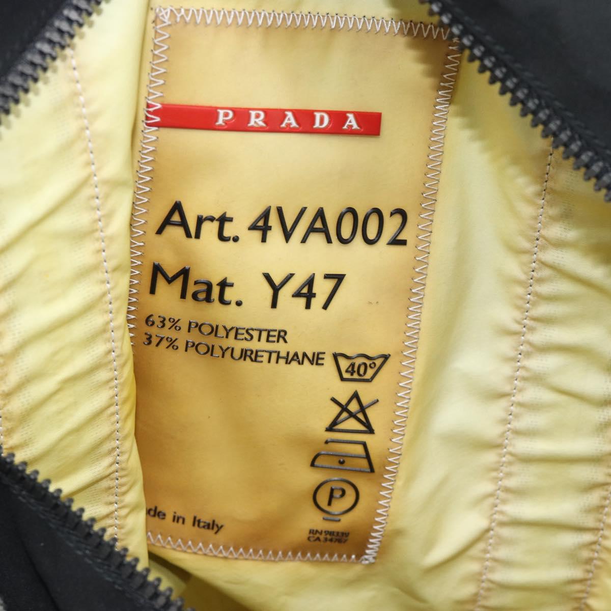 PRADA Sports Line Tote Bag Nylon Black Silver Auth ti3994