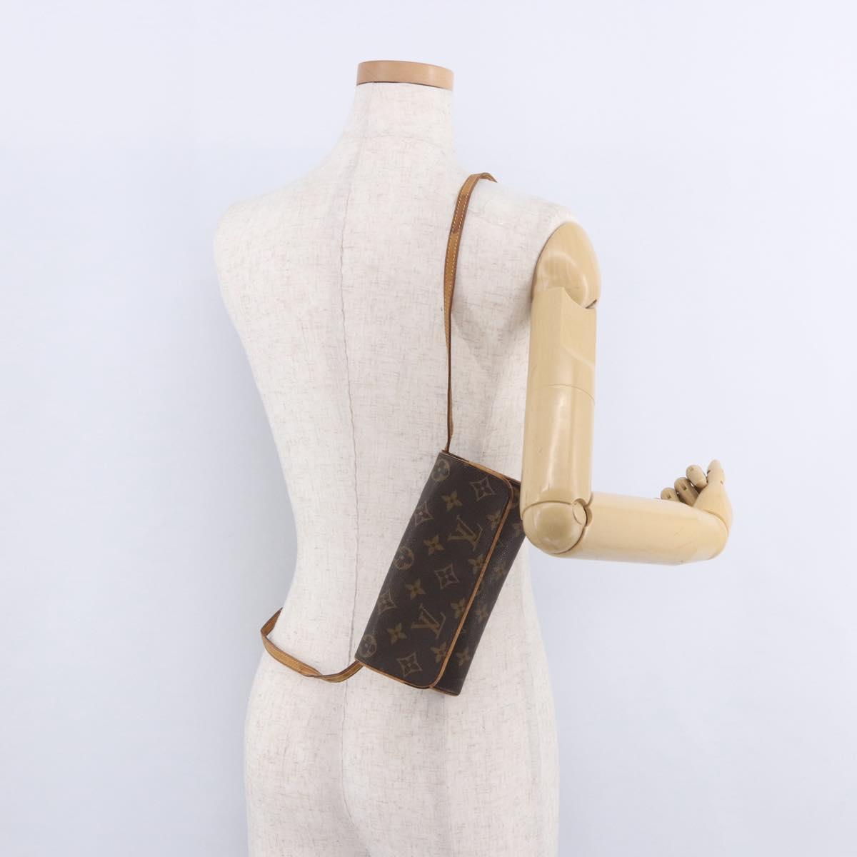 LOUIS VUITTON Monogram Pochette Twin PM Shoulder Bag M51854 LV Auth ti3996
