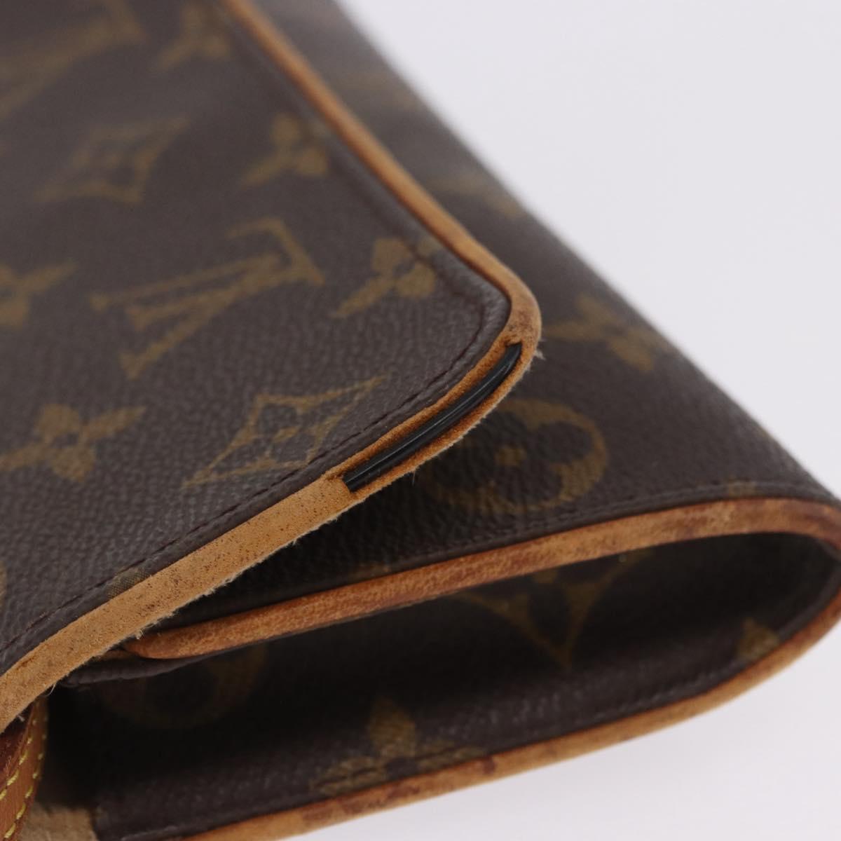 LOUIS VUITTON Monogram Pochette Twin PM Shoulder Bag M51854 LV Auth ti3996