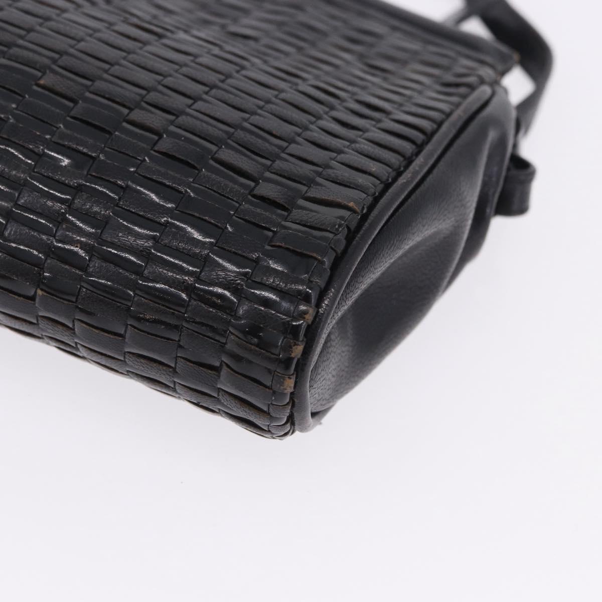 FENDI Shoulder Bag Leather Black Auth ti4002