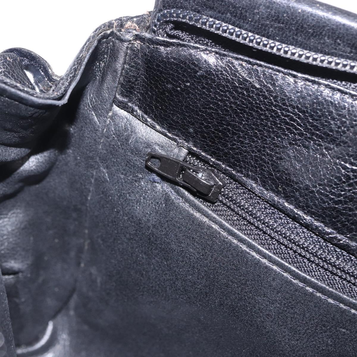 FENDI Shoulder Bag Leather Black Auth ti4002