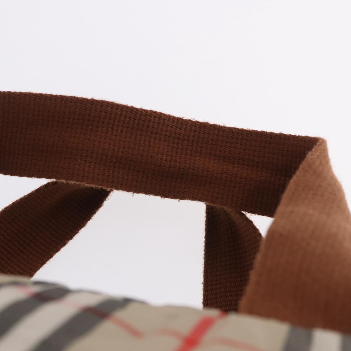 Burberrys Nova Check Folding Boston Bag Canvas Beige Brown Auth ti4005