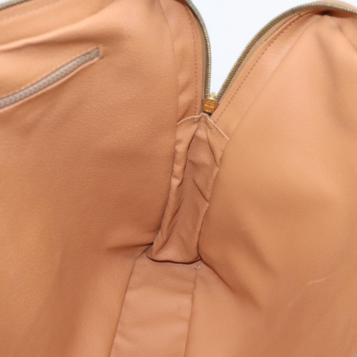 CELINE Macadam Business Bag PVC Leather Brown Gold Tone Auth ti4006