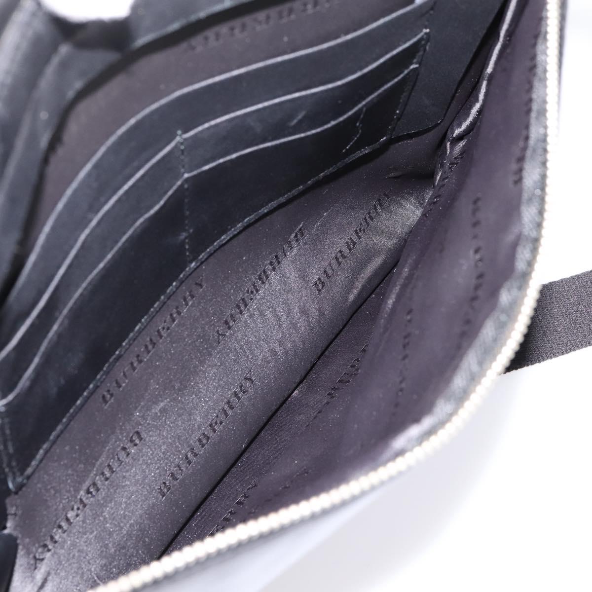 BURBERRY Business Bag Leather 2way Black Silver Auth ti4007