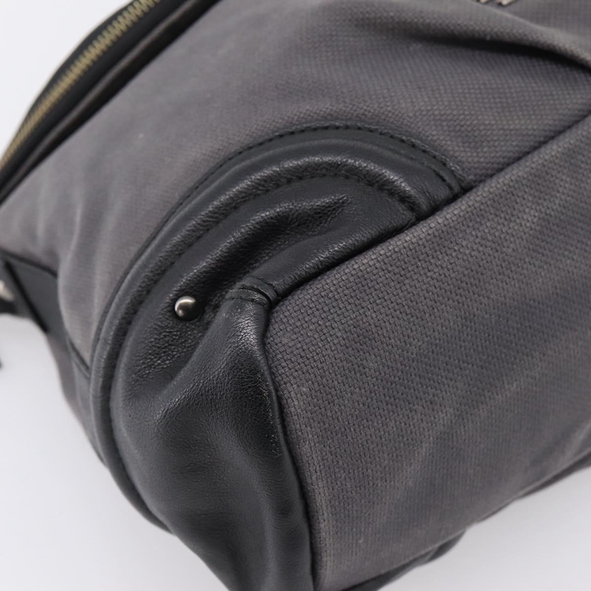 BURBERRY Shoulder Bag Canvas 2way Gray Silver Auth ti4019