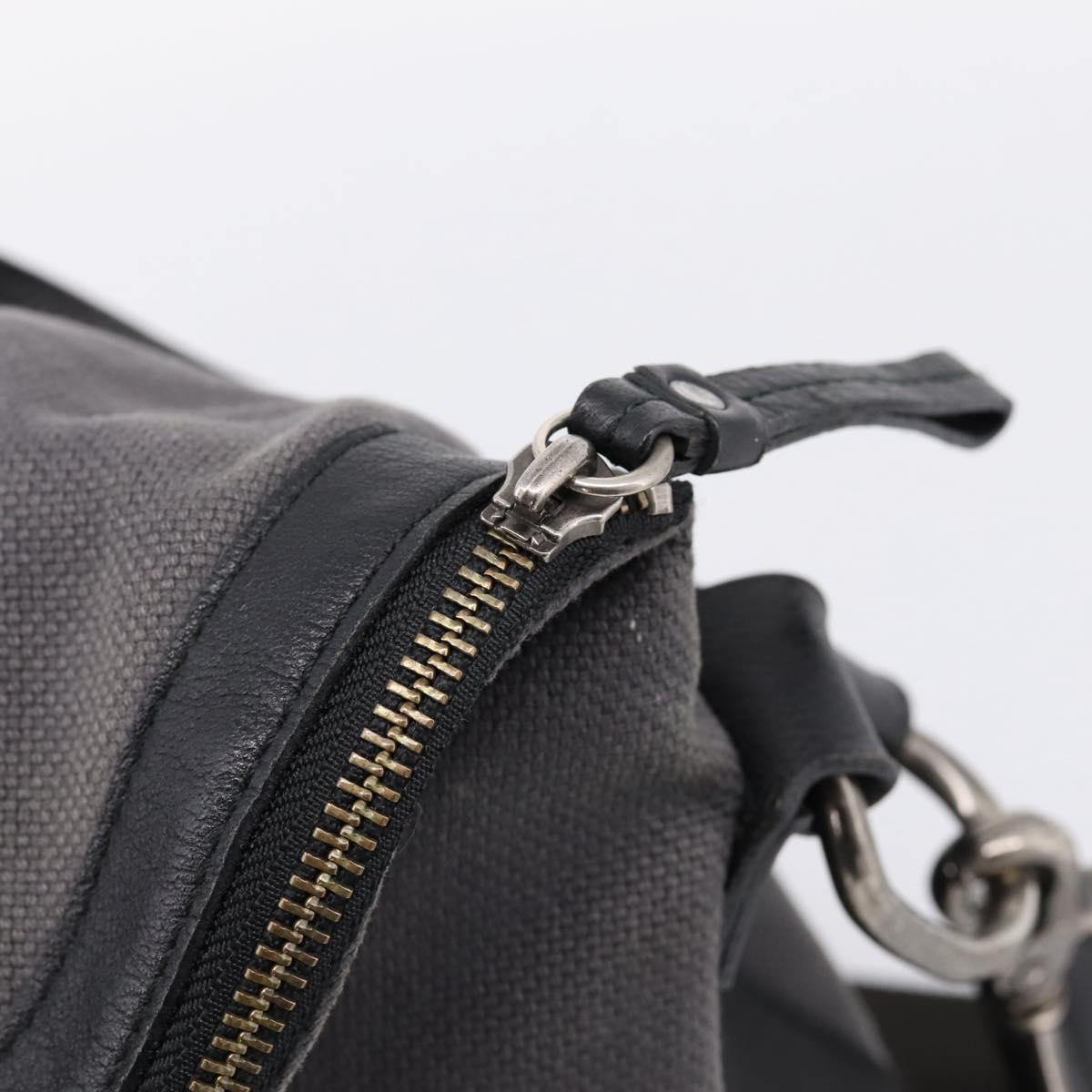 BURBERRY Shoulder Bag Canvas 2way Gray Silver Auth ti4019