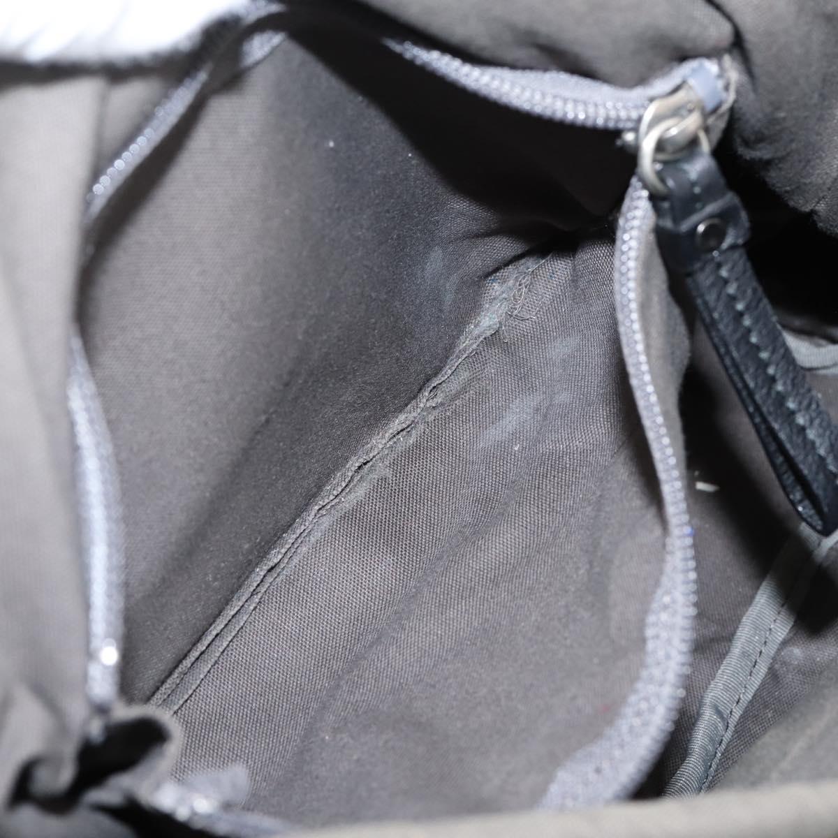 BURBERRY Shoulder Bag Canvas 2way Gray Silver Auth ti4019