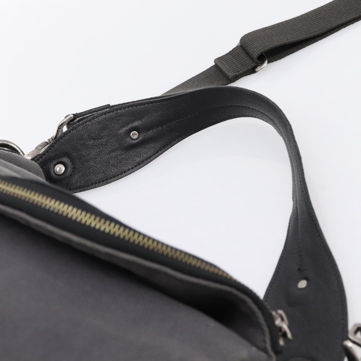 BURBERRY Shoulder Bag Canvas 2way Gray Silver Auth ti4019