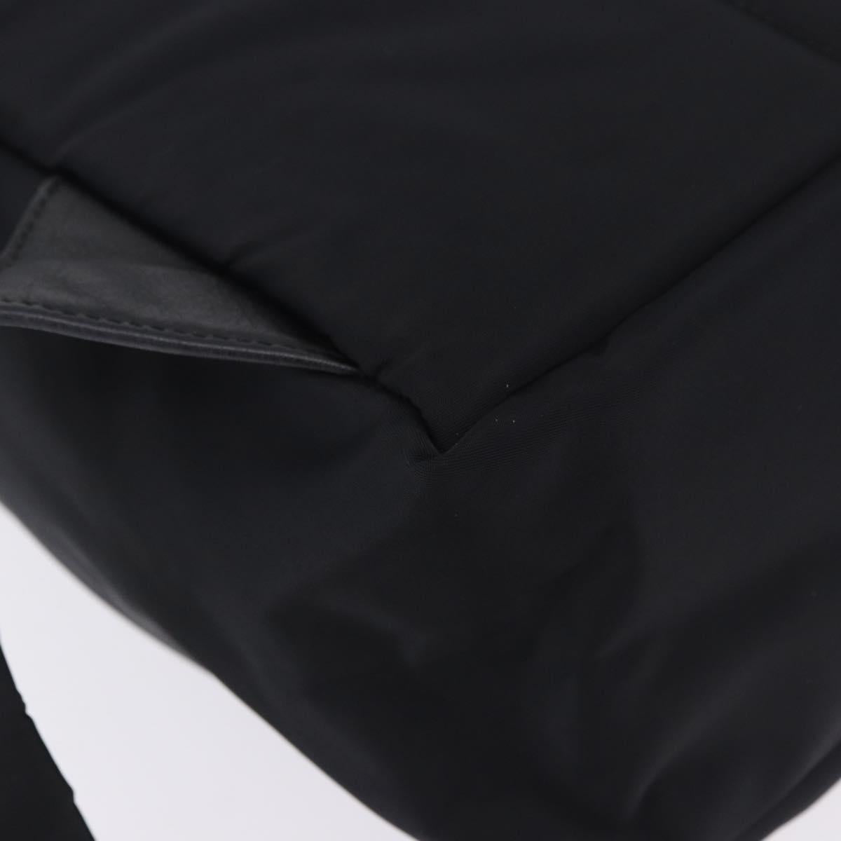 BURBERRY Backpack Nylon Black Gold Tone Auth ti4024