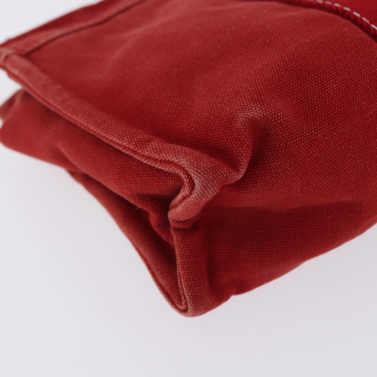 HERMES Pouch Cotton 2 Set Red Auth ti4025