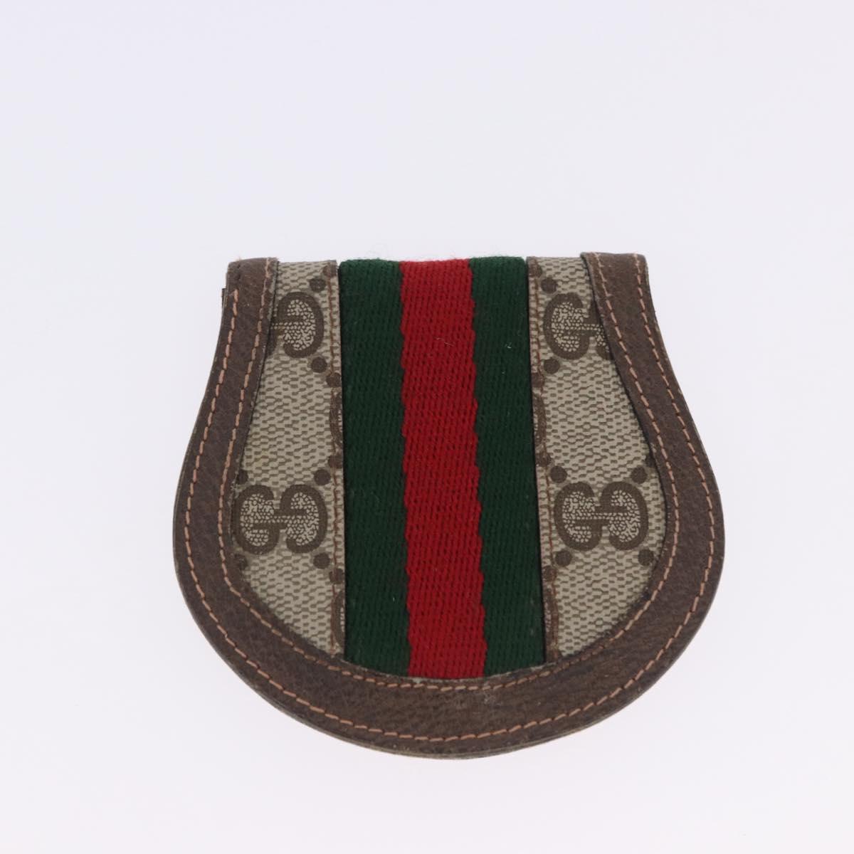 GUCCI GG Canvas Key Ring Web Sherry Line Wallet 4 Set Beige Auth ti4027