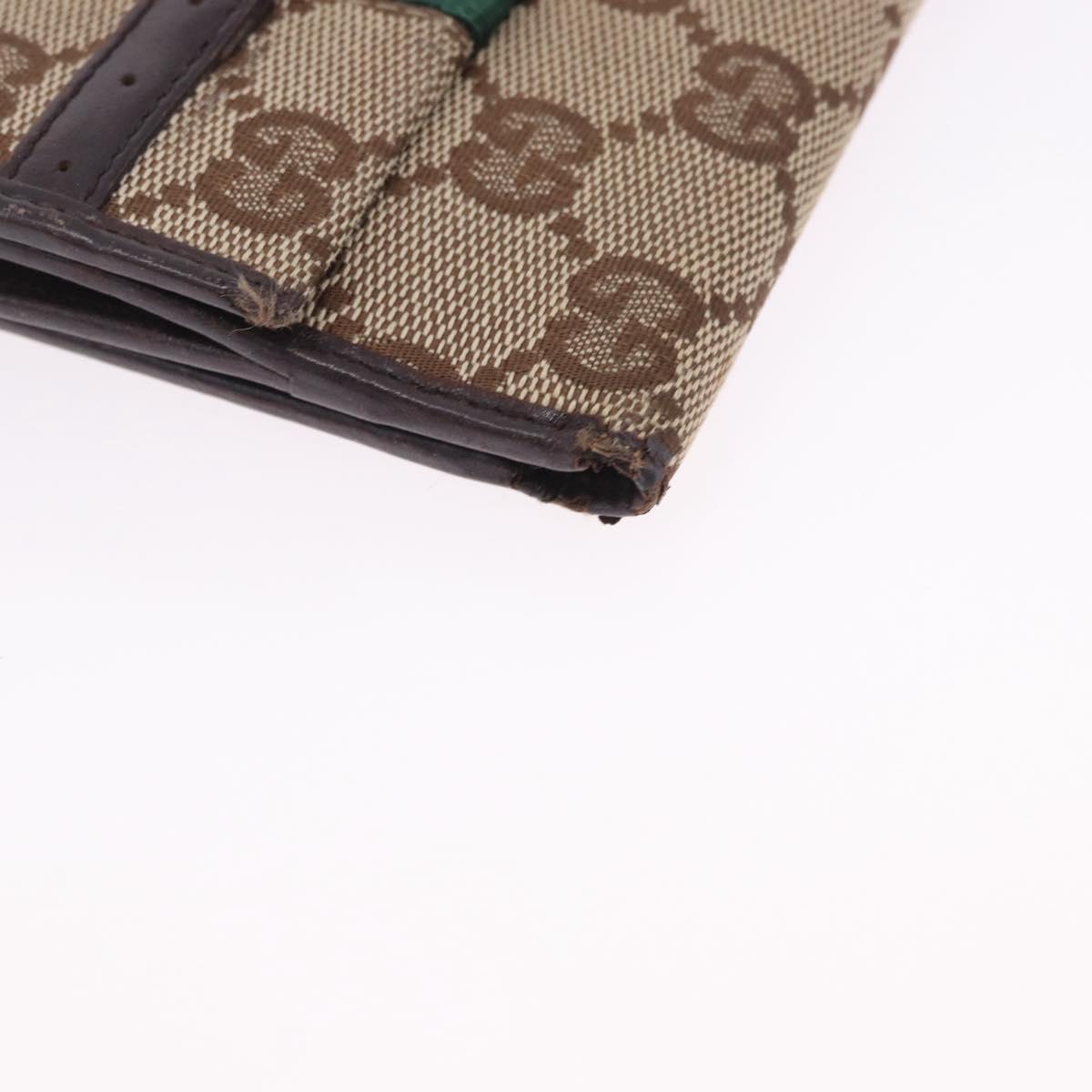 GUCCI GG Canvas Key Ring Web Sherry Line Wallet 4 Set Beige Auth ti4027