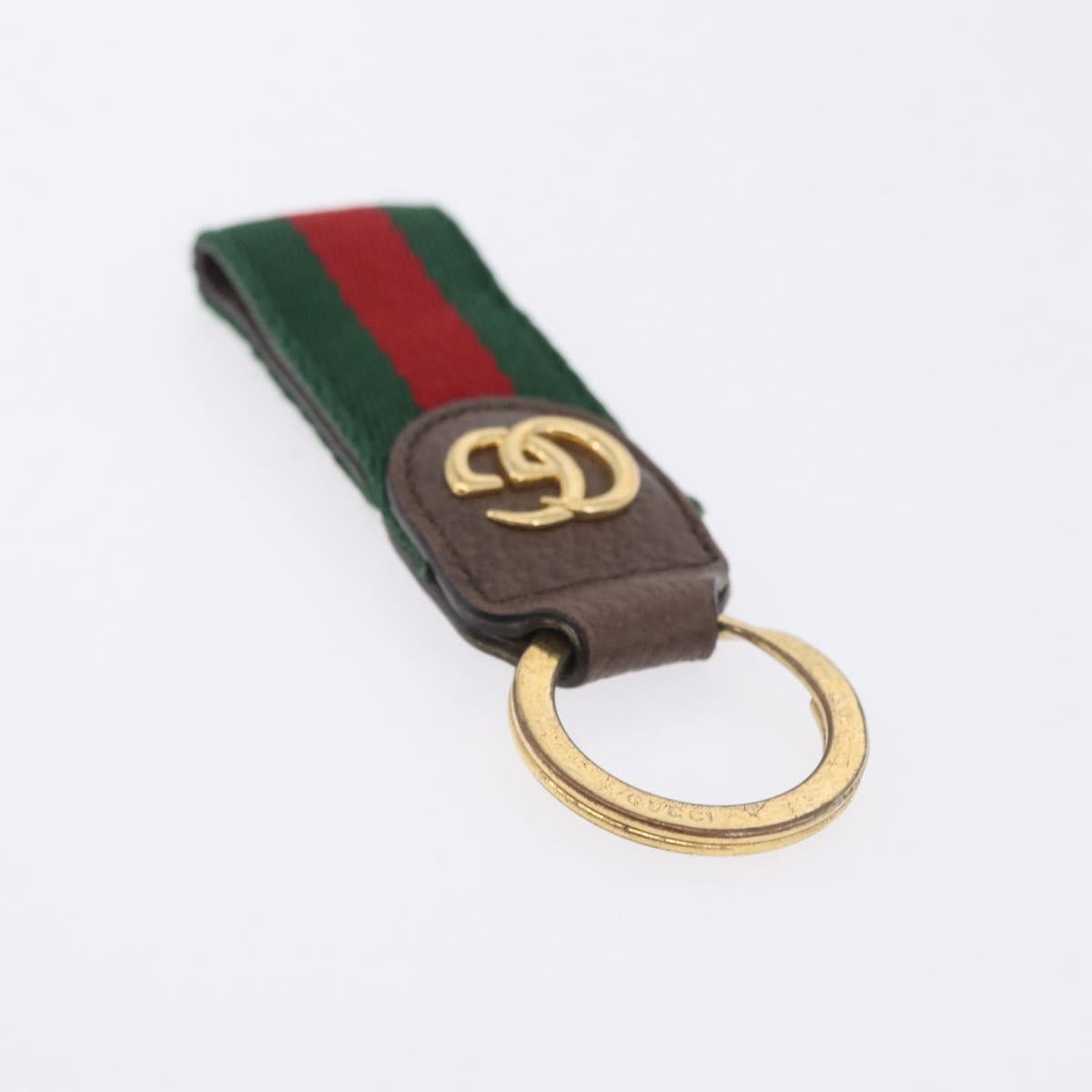 GUCCI GG Canvas Key Ring Web Sherry Line Wallet 4 Set Beige Auth ti4027