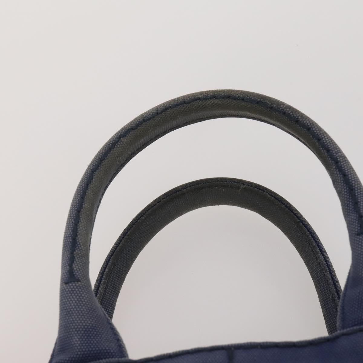 PRADA Canapa PM Hand Bag Canvas 2 Set Pink Navy Auth ti4029