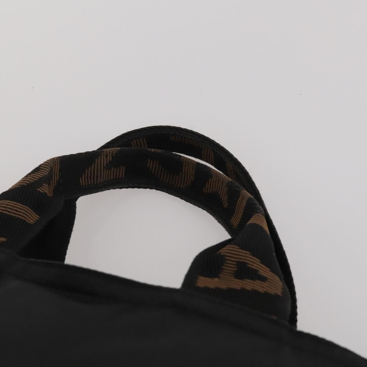 FENDI Tote Bag Canvas 2 Set Black Auth ti4030