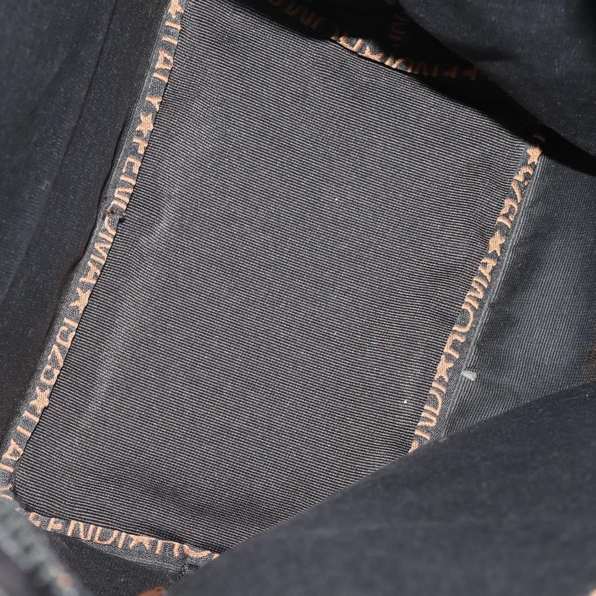 FENDI Tote Bag Canvas 2 Set Black Auth ti4030