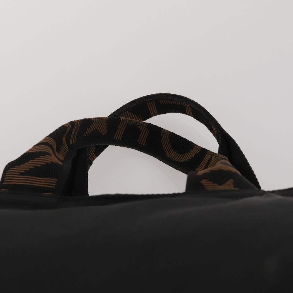 FENDI Tote Bag Canvas 2 Set Black Auth ti4030