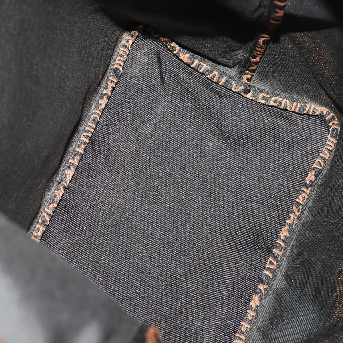 FENDI Tote Bag Canvas 2 Set Black Auth ti4030
