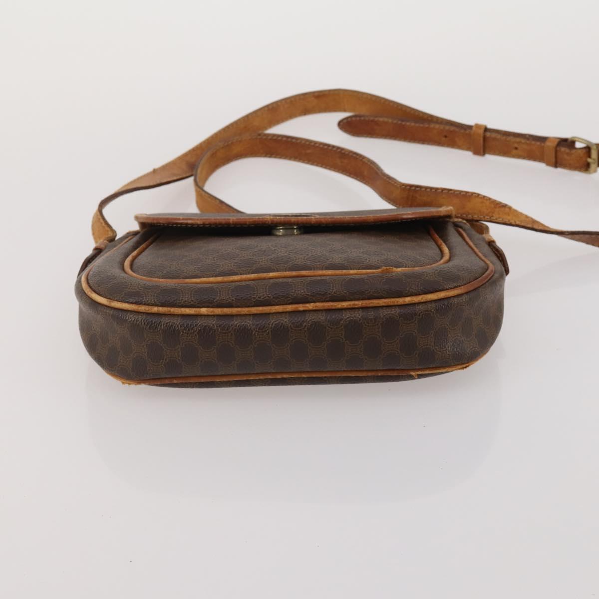 CELINE Bally Macadam Tote Bag Shoulder Bag Leather PVC 4 Set Brown Auth ti4036