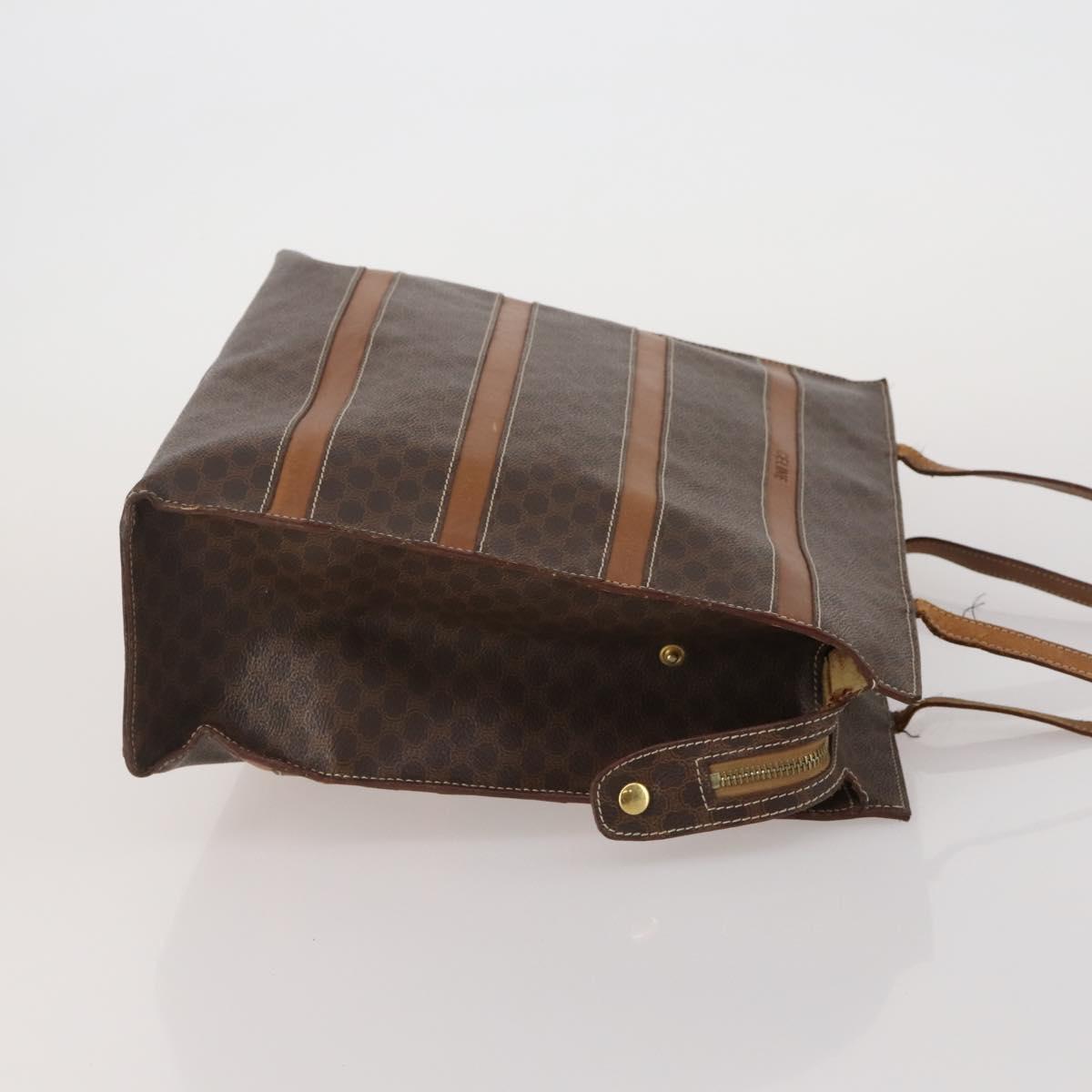 CELINE Bally Macadam Tote Bag Shoulder Bag Leather PVC 4 Set Brown Auth ti4036