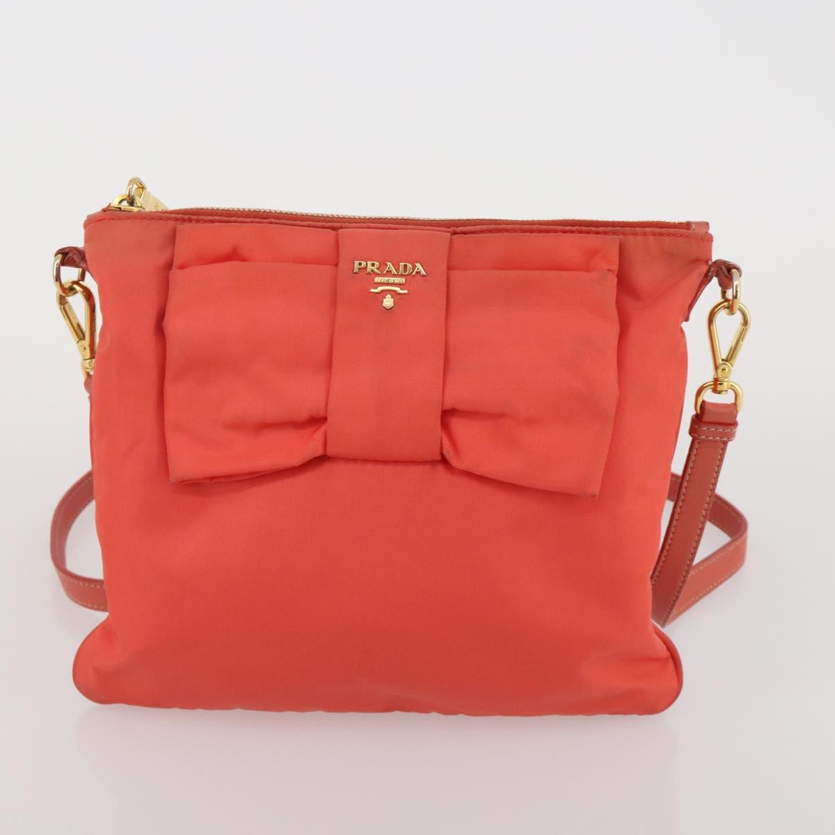 PRADA Tote Bag Shoulder Bag Nylon 4 Set Navy Pink Auth ti4037