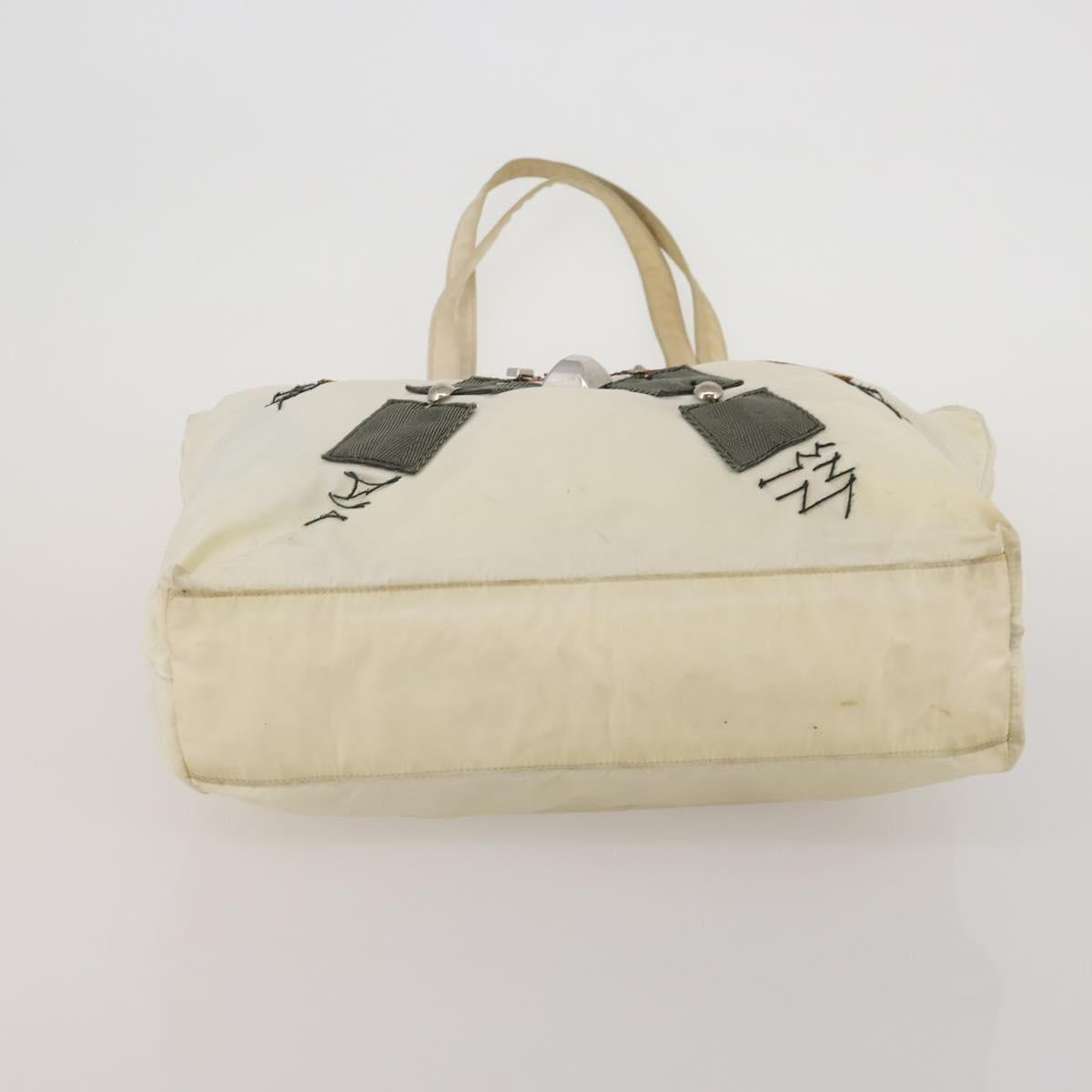 PRADA Shoulder Bag Tote Bag Nylon 4 Set Khaki Pink Auth ti4038
