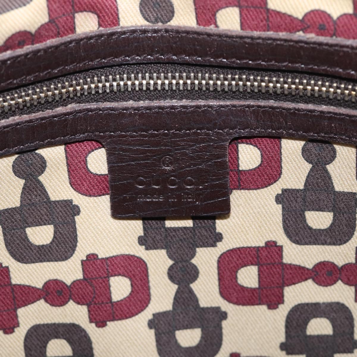 GUCCI GG Canvas Shoulder Bag Beige Gold Tone 144388 Auth ti4042