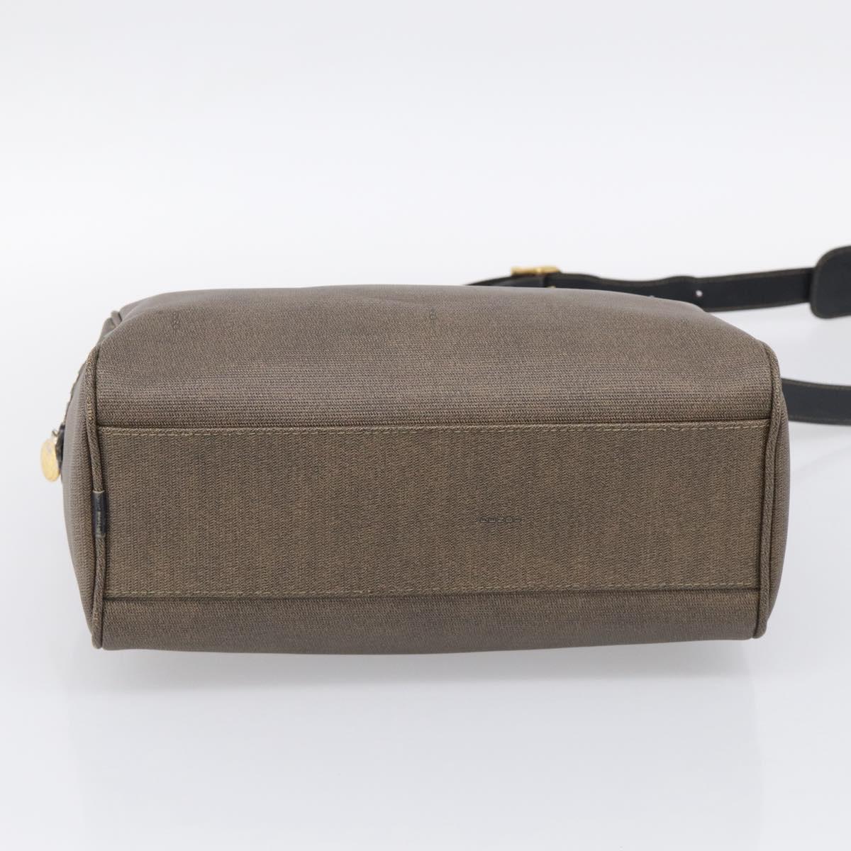 FENDI Hand Bag Canvas 2way Brown Gold Tone Auth ti4049