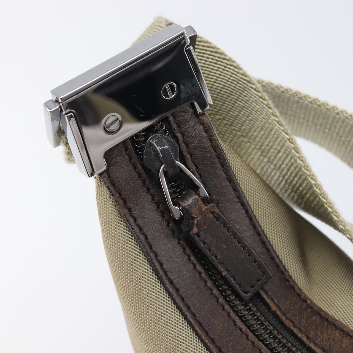 GUCCI Shoulder Bag Canvas Beige Silver 35098 Auth ti4050