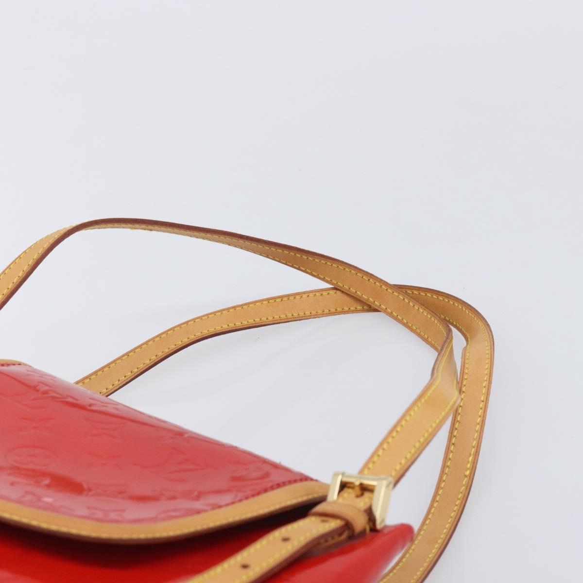 LOUIS VUITTON Monogram Vernis Biscayne Bay GM Bag Red M91287 LV Auth ti4051