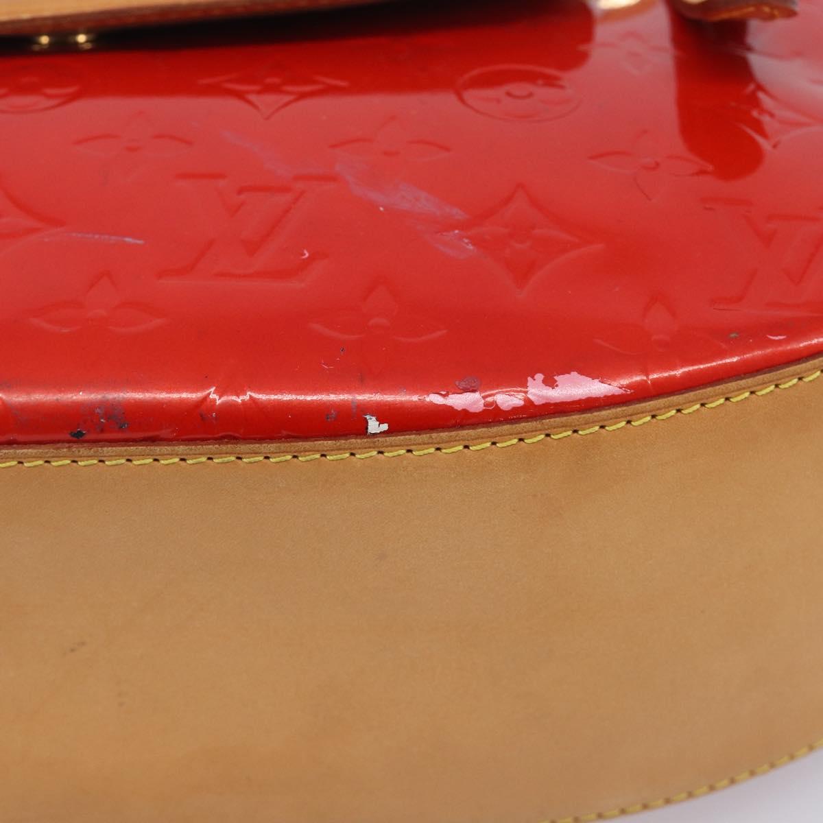 LOUIS VUITTON Monogram Vernis Biscayne Bay GM Bag Red M91287 LV Auth ti4051