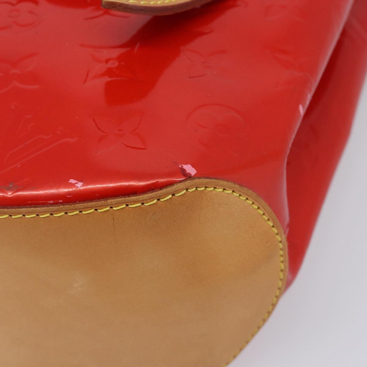 LOUIS VUITTON Monogram Vernis Biscayne Bay GM Bag Red M91287 LV Auth ti4051