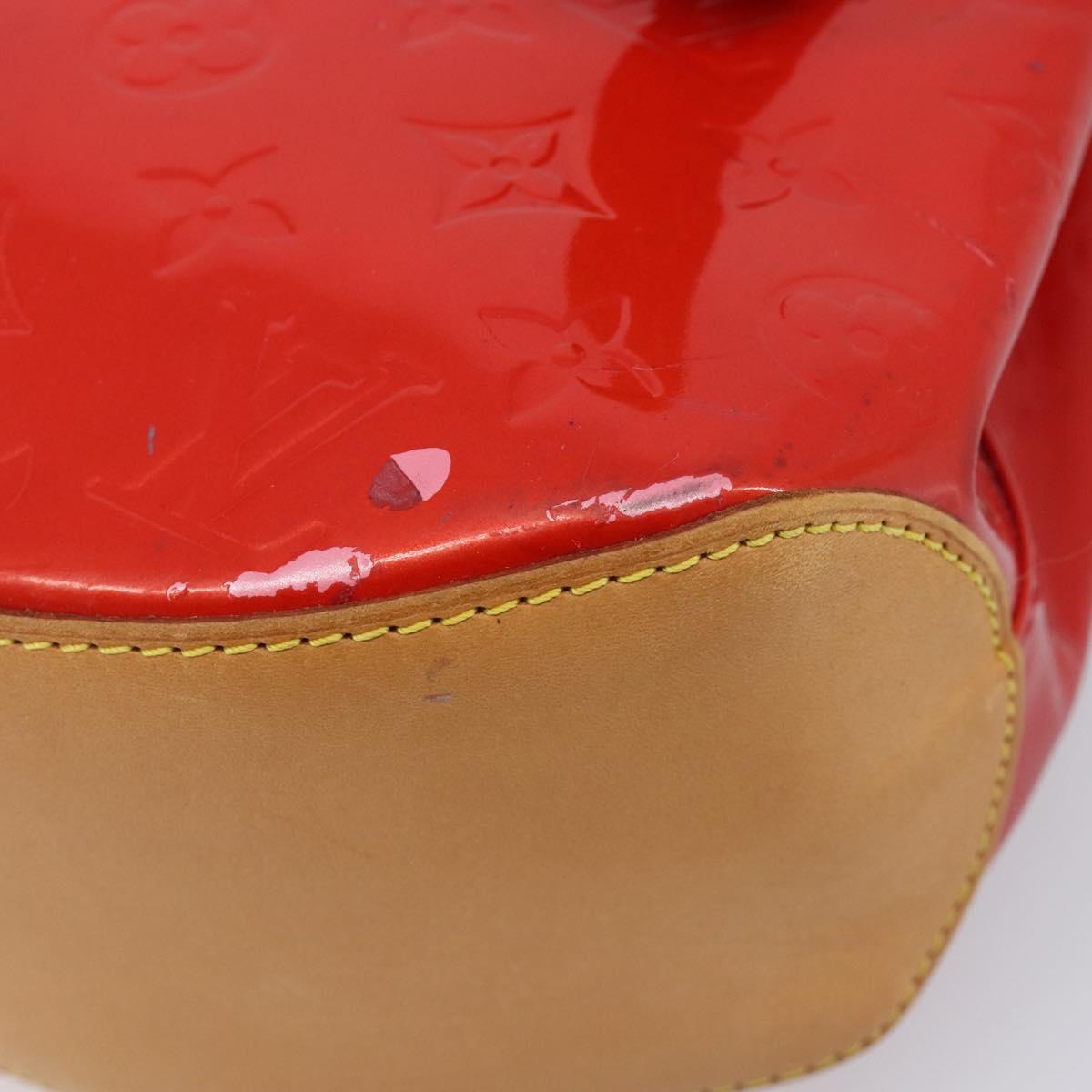 LOUIS VUITTON Monogram Vernis Biscayne Bay GM Bag Red M91287 LV Auth ti4051