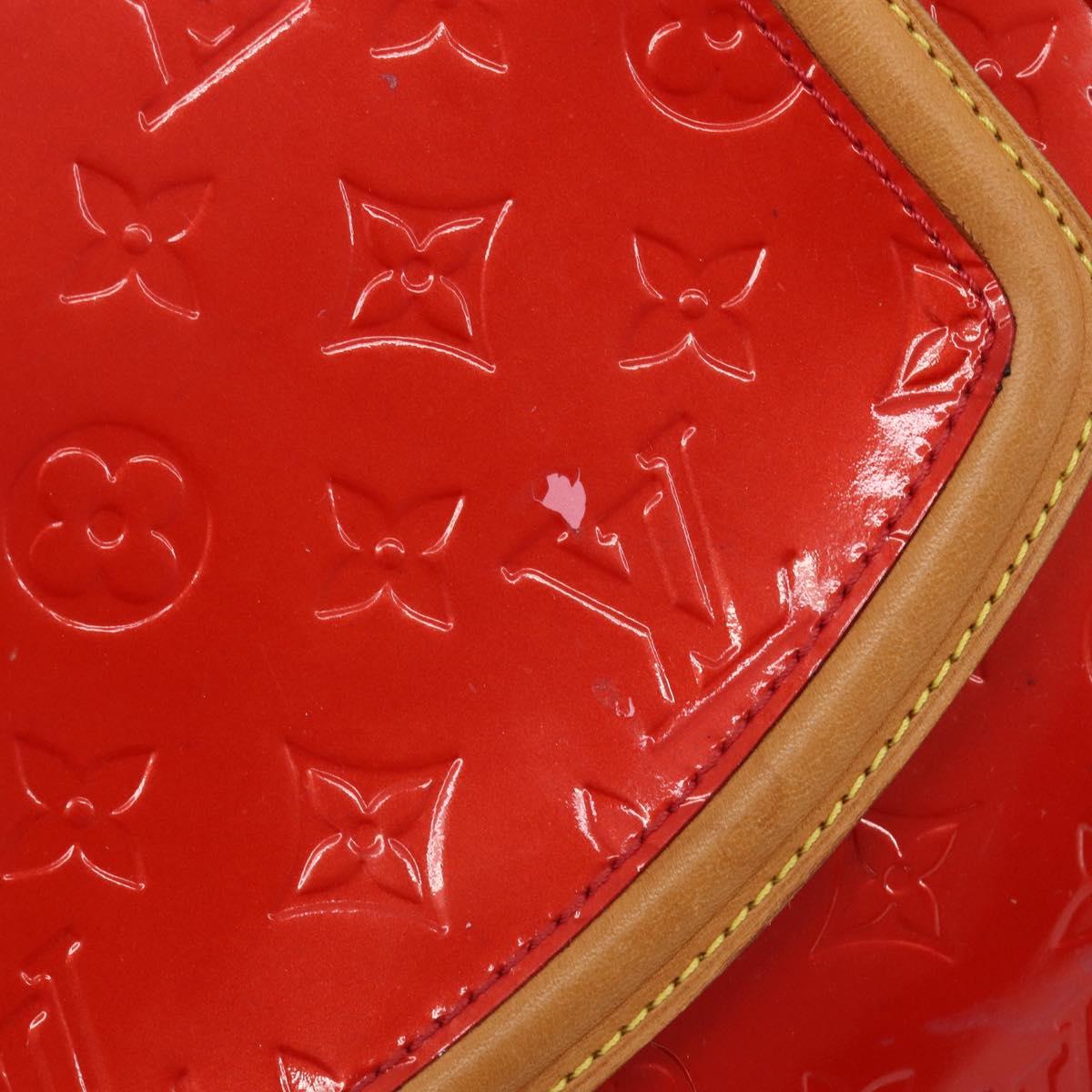 LOUIS VUITTON Monogram Vernis Biscayne Bay GM Bag Red M91287 LV Auth ti4051