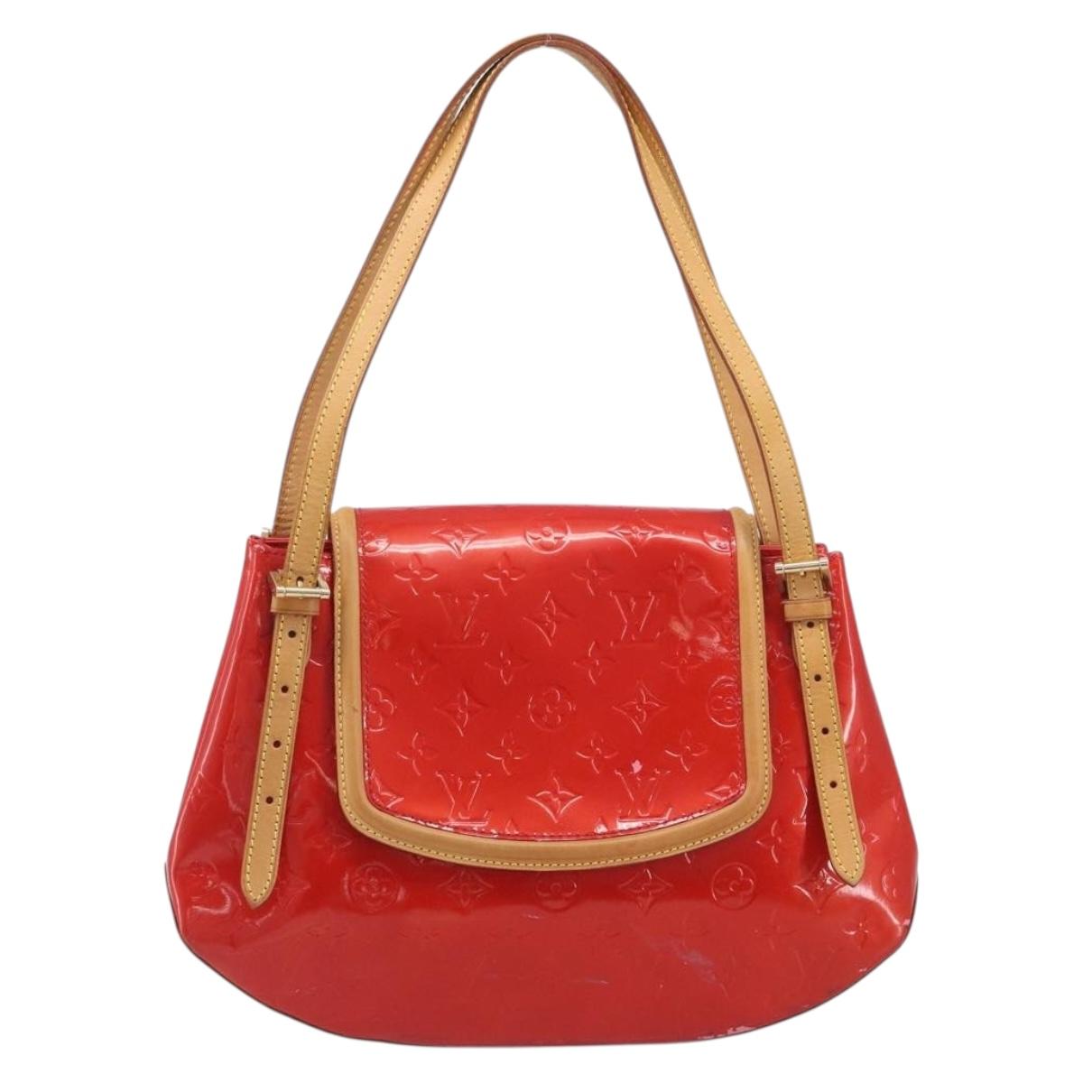 LOUIS VUITTON Monogram Vernis Biscayne Bay GM Bag Red M91287 LV Auth ti4051