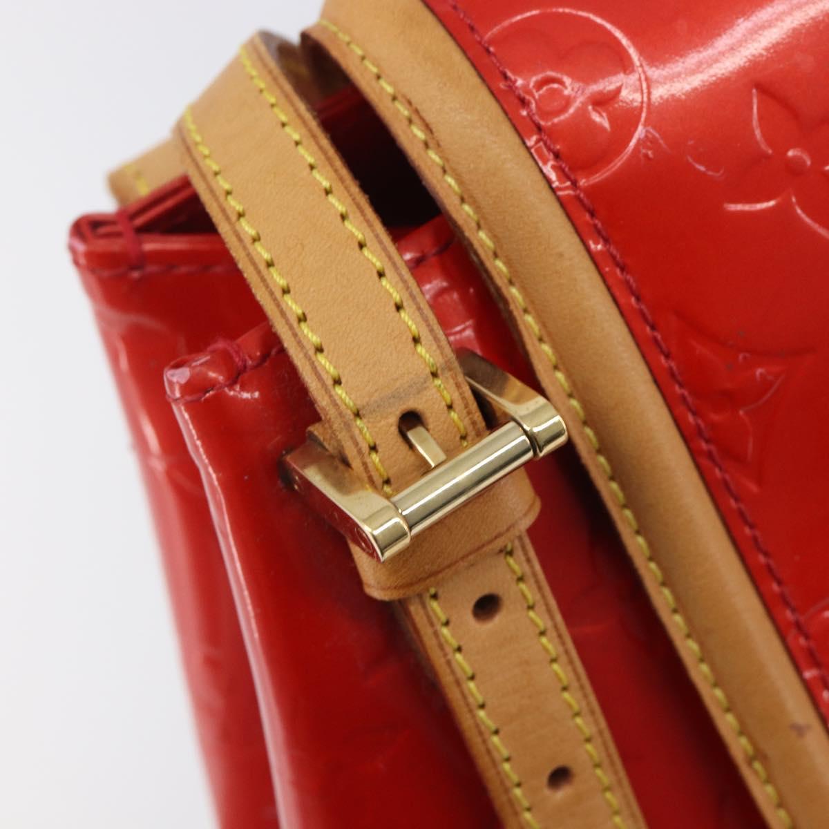 LOUIS VUITTON Monogram Vernis Biscayne Bay GM Bag Red M91287 LV Auth ti4051
