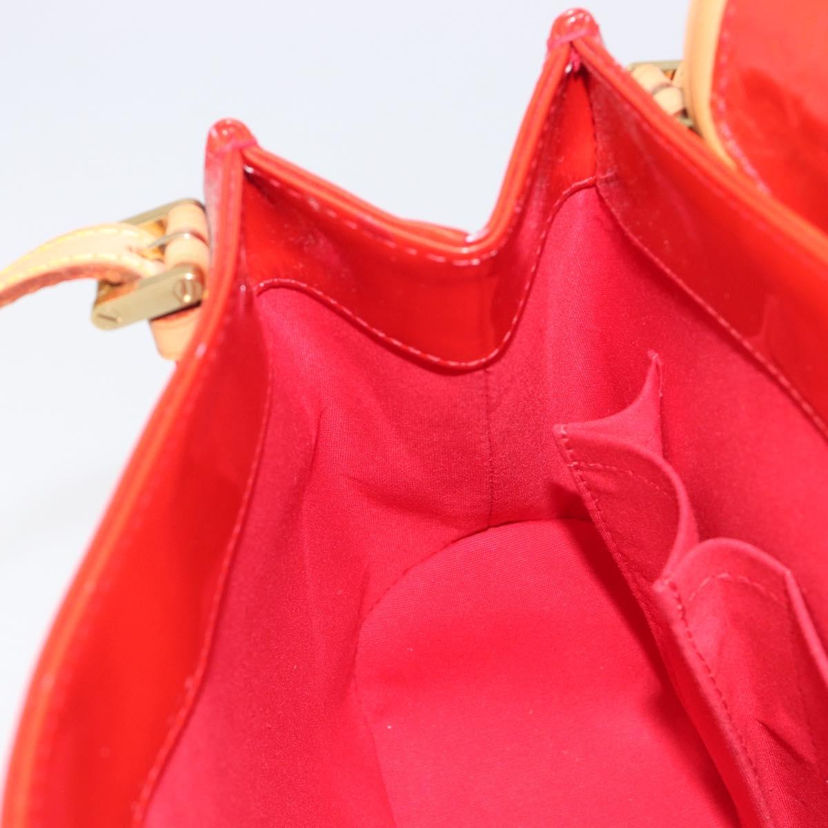 LOUIS VUITTON Monogram Vernis Biscayne Bay GM Bag Red M91287 LV Auth ti4051