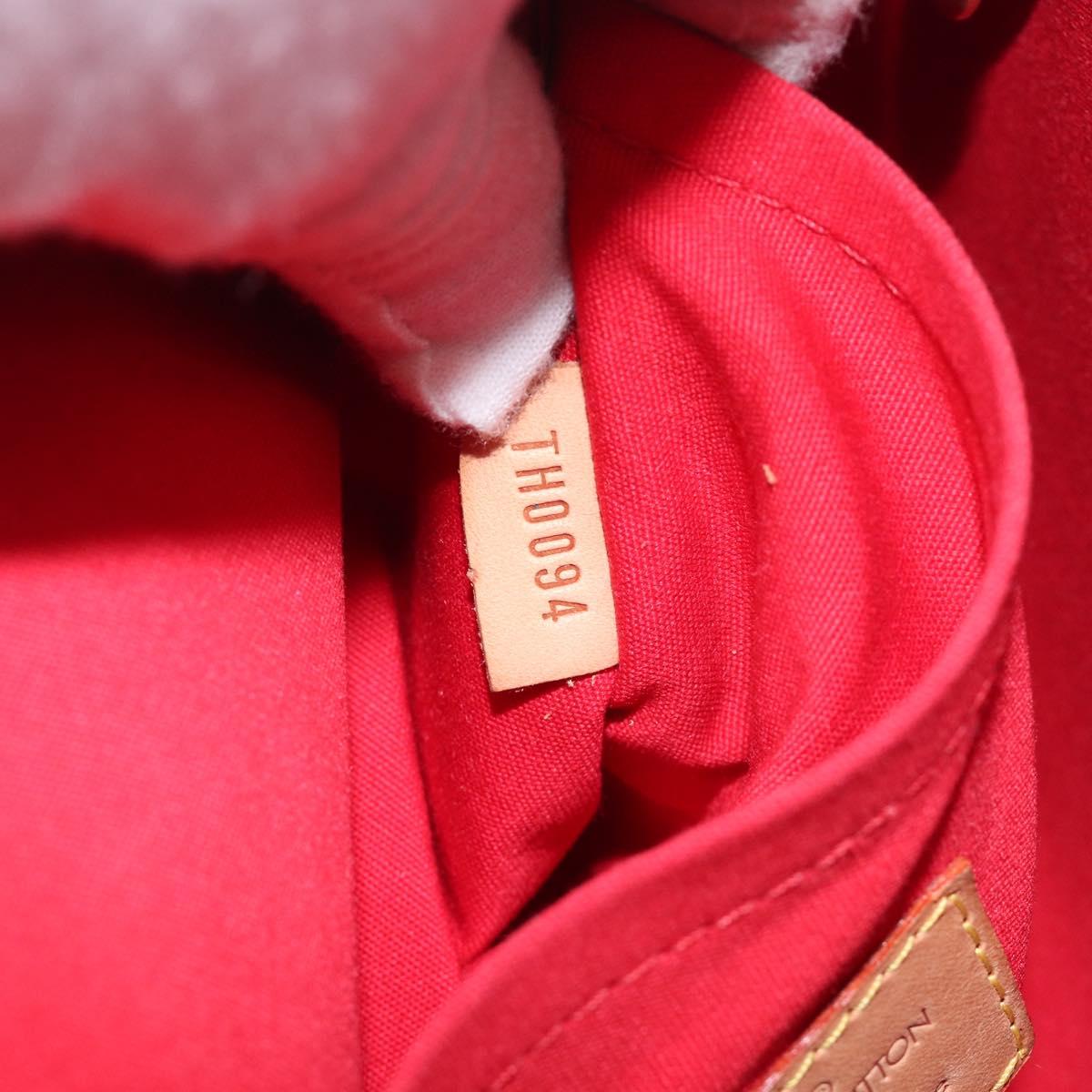 LOUIS VUITTON Monogram Vernis Biscayne Bay GM Bag Red M91287 LV Auth ti4051