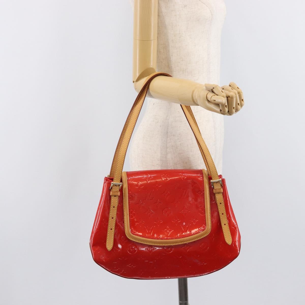 LOUIS VUITTON Monogram Vernis Biscayne Bay GM Bag Red M91287 LV Auth ti4051