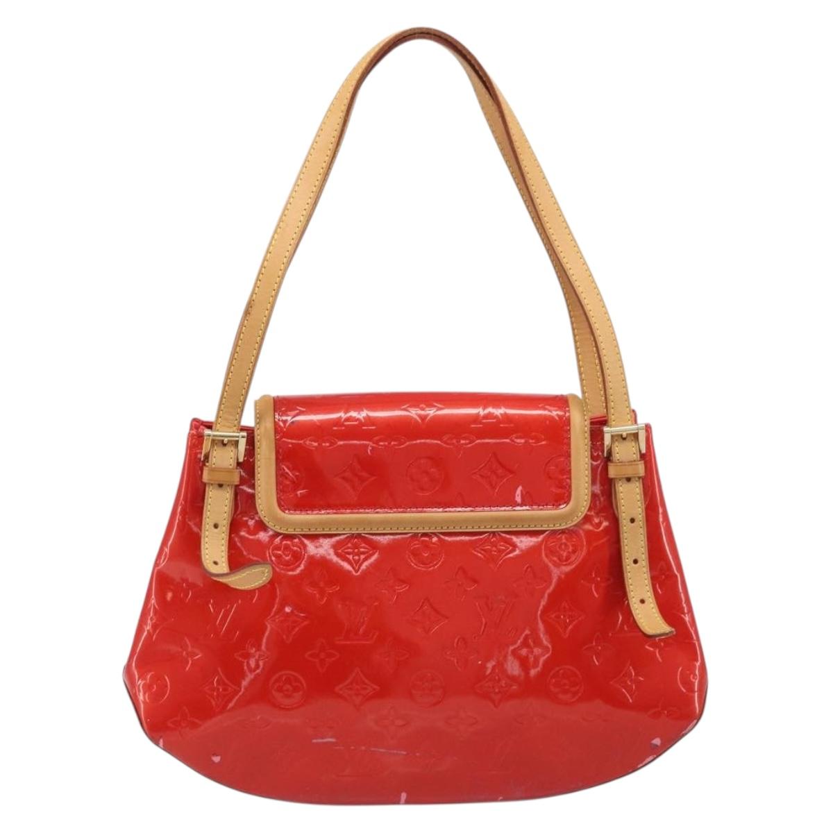 LOUIS VUITTON Monogram Vernis Biscayne Bay GM Bag Red M91287 LV Auth ti4051