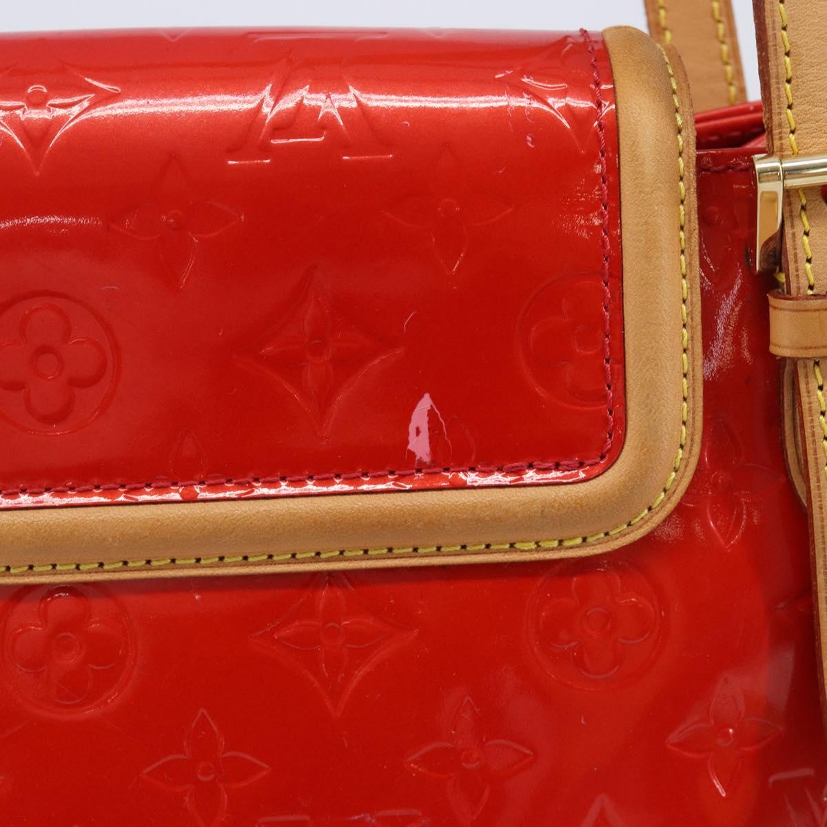 LOUIS VUITTON Monogram Vernis Biscayne Bay GM Bag Red M91287 LV Auth ti4051