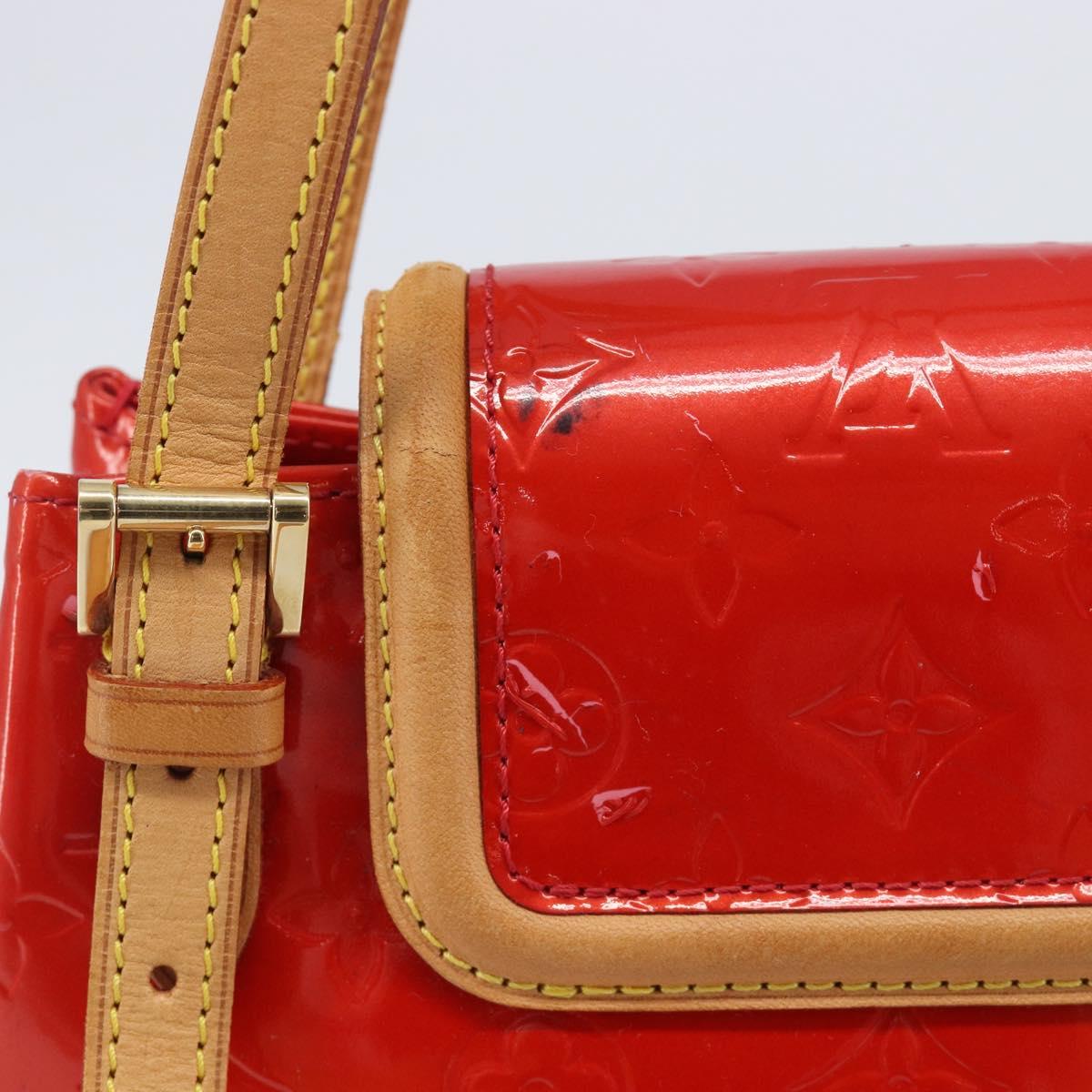 LOUIS VUITTON Monogram Vernis Biscayne Bay GM Bag Red M91287 LV Auth ti4051