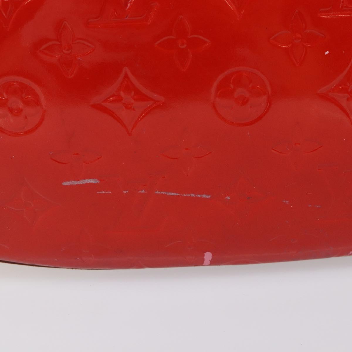 LOUIS VUITTON Monogram Vernis Biscayne Bay GM Bag Red M91287 LV Auth ti4051
