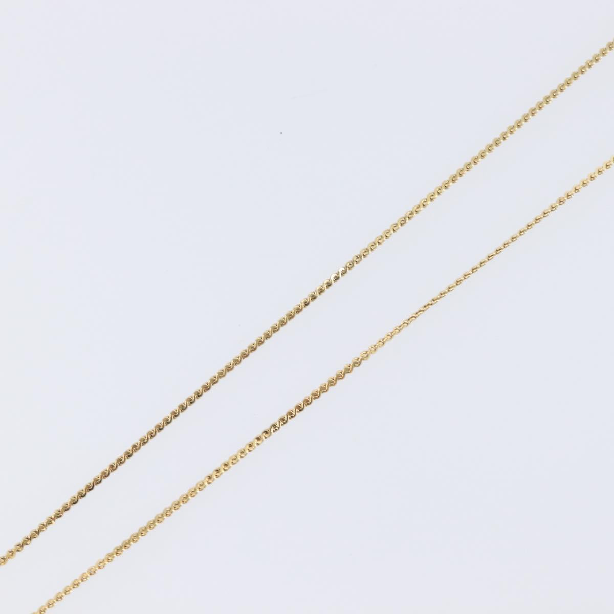 Christian Dior Necklace Metal Gold Tone Auth ti4057
